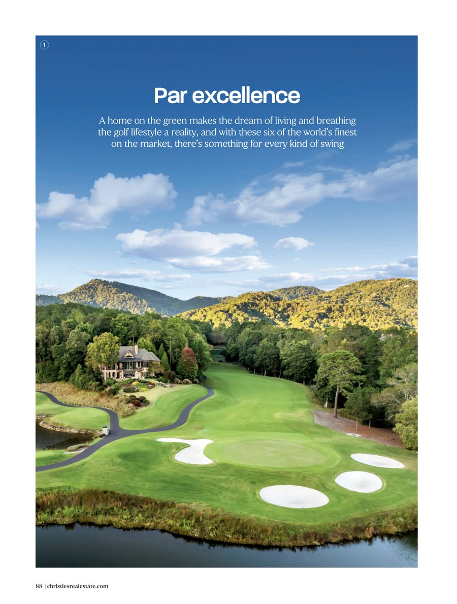 Page 88 of the magazine: the golf section opens with 15 Water View Court at The Cliffs Valley, a Damian Hall listing